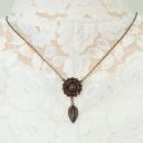 Vintage garnet necklace Victorian style