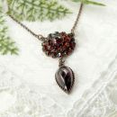 Vintage garnet necklace Victorian style