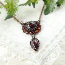 Vintage garnet necklace Victorian style