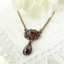 Vintage garnet necklace Victorian style