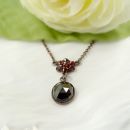 Vintage garnet necklace Victorian style