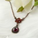 Vintage garnet necklace Victorian style