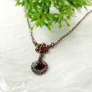 Vintage garnet necklace Victorian style