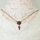 Vintage garnet necklace Victorian style
