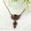 Vintage garnet necklace Victorian style