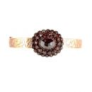 Vintage hinged garnet bangle in Victorian style