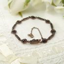 Original Bohemian garnet bracelet in Art Deco style