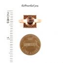 Square Bohemian garnet ring in Art Deco style