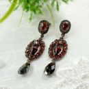 Vintage garnet earrings Victorian style