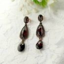 Vintage garnet earrings Victorian style