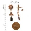 # ZU ÄHNLICHVintage garnet earrings w/ freshwater pearls Victorian style