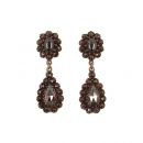 Vintage garnet earrings Victorian style