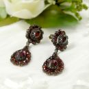 Vintage garnet earrings Victorian style