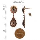 Vintage garnet earrings Victorian style