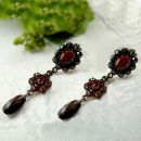 Vintage garnet earrings Victorian style