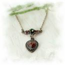 Vintage garnet necklace Victorian style