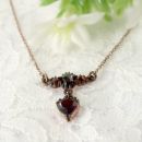 Vintage garnet necklace Victorian style