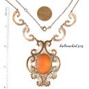 Bohemian garnet shell cameo necklace