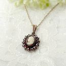 Bohemian garnet pendant with shell cameo