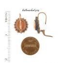 Bohemian garnet earrings/boutons with shell cameo    ГРАНАТ 081WPK