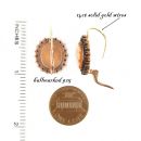 Bohemian garnet earrings w/14ctgold wire with shell cameo