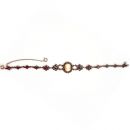 Bohemian garnet bracelet with shell cameo