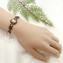 Bohemian garnet bracelet with shell cameo