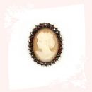 Bohemian garnet brooch with shell cameo    ГРАНАТ 092EFL