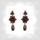 Vintage garnet star earrings // ГРАНАТ