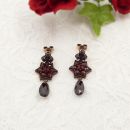 Vintage garnet star earrings // ГРАНАТ