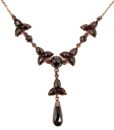 Collier mit TropfenGranaten + Briollette
