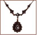 Vintage Victorian garnet drop necklace