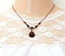 Vintage Victorian garnet drop necklace