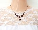 Vintage garnet heart necklace