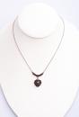 Vintage Victorian garnet heart necklace