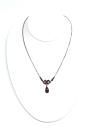 Vintage garnet bow necklace