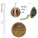 Boh.garnet earring round