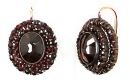 Boh.garnet earring oval
