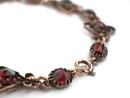 Vintage Victorian floral garnet bracelet
