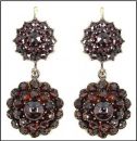 Vintage Victorian garnet earrings w/14ct-gold wire