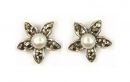 Marcasite Pearl Earrings