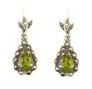 Markasit Ohrringe echt Peridot & Markasit