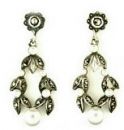 Marcasite Pearl Earrings