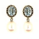 Marcasite Pearl Earrings