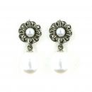 Marcasite Pearl Earrings