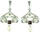 Marcasite Pearl Earrings