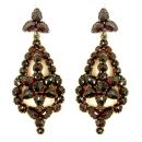 Tropfenförmige Ohrringe mit Stern in der Mitte