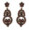 Vintage Victorian garnet earrings w/14ct gold studs