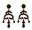 Vintage garnet bow earrings w/14ctgold wire