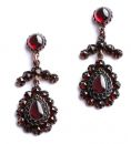 Vintage garnet drop earrings w/14ct posts